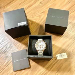 Marc by Marc Jacobs Women’s Rock Pelly White and Rose Gold Watch Japan Edition